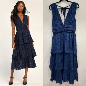Lulu's Blue Midi Dress
